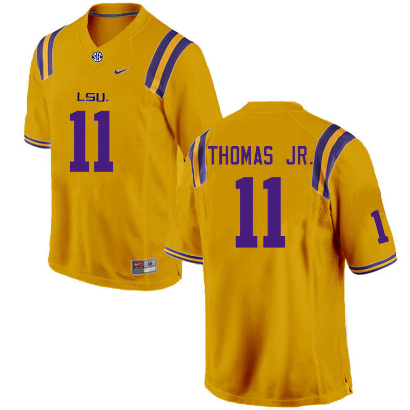 LSU Tigers #11 Brian Thomas Jr. College Football Jerseys Stitched Sale-Gold